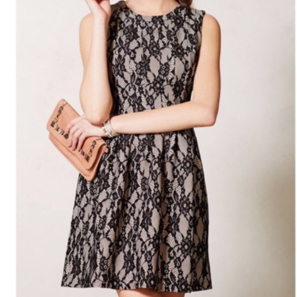Anthropologie Dresses & Skirts - Anthropologie dress HD Paris black tan lace